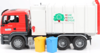 Bruder MAN TGS oldaltöltős szemetesautó Piros/Szürke