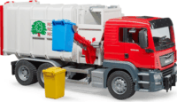 Bruder MAN TGS oldaltöltős szemetesautó Piros/Szürke