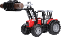 Bruder Massey Ferguson 7480 Homlokrakodóval és rönkszállitóval