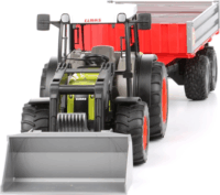 Bruder Claas Nectis 267 F markolós traktor utánfutóval (1:16)