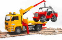 Bruder MAN TGA autószállító terepjáróval (1:16)