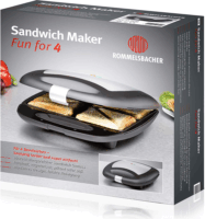 Rommelsbacher ST 1410 Szendvicssütő - Fekete/Inox