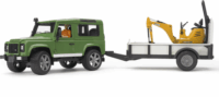 Bruder Land Rover Defender utánfutóval és JCB 8010 CTS markolóval (1:16)