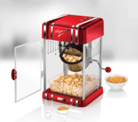 Unold Retro Popcorn készítő - Vörös fém / Króm