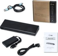 i-tec USB 3.0 / USB-C / Thunderbolt 3 Dual Display dokkolóállomás + 100W tápegység