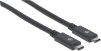 Manhattan USB3.1-C - USB3.1-C Adat- és töltőkábel 2m - Fekete