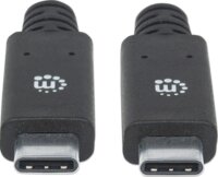 Manhattan USB3.1-C - USB3.1-C Adat- és töltőkábel 2m - Fekete