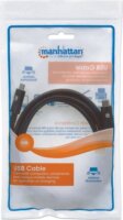 Manhattan USB3.1-C - USB3.1-C Adat- és töltőkábel 2m - Fekete