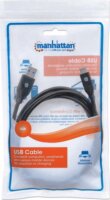 Manhattan USB3.1-C - USB3.0-A Adat- és töltőkábel 2m - Fekete