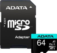 ADATA 64GB Premier Pro MicroSDXC UHS-I U3 CL 10 memóriakártya + Adapter