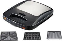 Ravanson OP-7050 3 in 1 Szendvicssütő - Fekete/Ezüst