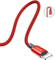 Baseus Yiven Lightning apa - USB-A apa Adat- és töltőkábel 1.8m - Piros