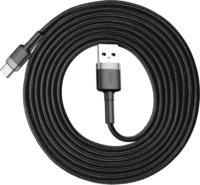 Baseus Cafule USB-C apa - USB2.0 apa Adat- és töltőkábel 2m - Fekete/Szürke