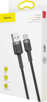 Baseus Cafule USB-C apa - USB2.0 apa Adat- és töltőkábel 1m - Fekete/Szürke