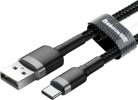 Baseus Cafule USB-C apa - USB2.0 apa Adat- és töltőkábel 0.5m - Fekete/Szürke
