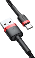 Baseus Cafule USB-C apa - USB2.0 apa Adat- és töltőkábel 0.5m - Fekete/Piros