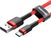 Baseus Cafule USB-C apa - USB2.0 apa Adat- és töltőkábel 0.5m - Piros