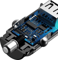 Baseus Circular Autós 2xUSB töltő 30W Fekete