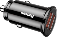 Baseus Circular Autós 2xUSB töltő 30W Fekete