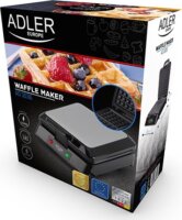 Adler AD 3036 Gofrisütő 1500W - Ezüst