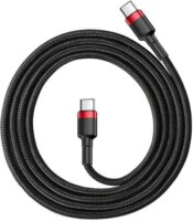 Baseus Cafule USB-C apa - USB-C apa Adat- és töltőkábel 2m - Fekete/Piros