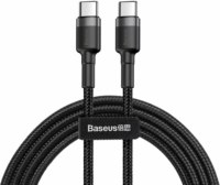 Baseus Cafule USB-C apa - USB-C apa Adat- és töltőkábel 1m - Fekete/Szürke