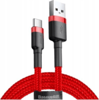 Baseus Cafule USB2.0 apa - USB-C apa Adat- és töltőkábel 2m - Piros