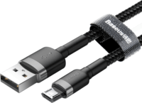 Baseus Cafule USB apa - MicroUSB apa Adat- és töltőkábel 2m - Fekete/Szürke