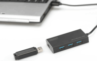 Digitus DA-70240-1 USB 3.0 HUB (4 port) - Fekete