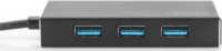 Digitus DA-70240-1 USB 3.0 HUB (4 port) - Fekete