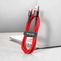 Baseus Cafule USB-A apa - USB-C apa Adat- és töltőkábel 1m - Piros
