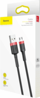 Baseus Cafule USB-A apa - MicroUSB apa Adat- és töltőkábel 1m - Fekete/Piros