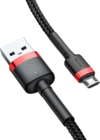 Baseus Cafule USB-A apa - MicroUSB apa Adat- és töltőkábel 1m - Fekete/Piros