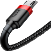 Baseus Cafule USB-A apa - MicroUSB apa Adat- és töltőkábel 1m - Fekete/Piros