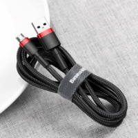 Baseus Cafule USB-A apa - MicroUSB apa Adat- és töltőkábel 1m - Fekete/Piros