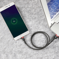 Baseus Cafule USB-A apa - MicroUSB apa Adat- és töltőkábel 1m - Fekete/Piros