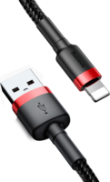 Baseus Cafule USB-A apa - Lightning apa Adat- és töltőkábel 1m - Fekete/Piros