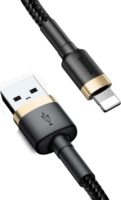 Baseus Cafule USB-A apa - Lightning apa iPhone töltőkábel 1m - Fekete/Arany