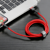 Baseus Cafule USB-A apa - Lightning apa iPhone töltőkábel 2m - Piros