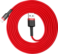 Baseus Cafule USB-A apa - Lightning apa iPhone töltőkábel 2m - Piros