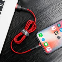 Baseus Cafule USB-A apa - Lightning apa iPhone töltőkábel 2m - Piros