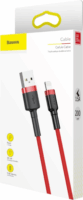 Baseus Cafule USB-A apa - Lightning apa iPhone töltőkábel 2m - Piros