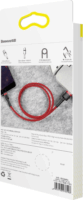 Baseus Cafule USB-A apa - Lightning apa iPhone töltőkábel 2m - Piros