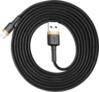 Baseus Cafule USB-A apa - Lightning apa iPhone töltőkábel 2m - Fekete/Arany