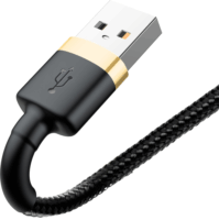 Baseus Cafule USB-A apa - Lightning apa iPhone töltőkábel 2m - Fekete/Arany