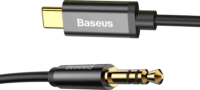 Baseus Yiven USB-C - JACK Összekötő kábel 1.2m (USB-C apa - 3.5mm jack apa) Fekete