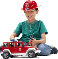 Bruder Jeep Wrangler Tűzoltó jármű tűzoltóval