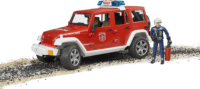 Bruder Jeep Wrangler Tűzoltó jármű tűzoltóval