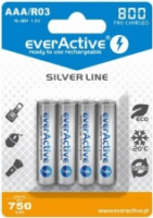 EverActive Silver Line R03 AAA 800 mAh Ni-MH Újratölthető elem (4 db / csomag)
