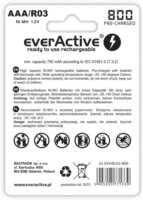 EverActive Silver Line R03 AAA 800 mAh Ni-MH Újratölthető elem (2 db / csomag)